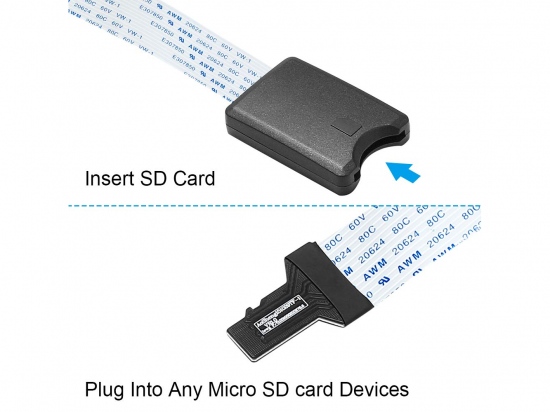 MicroSD-SD Card adapter verloopkabel 46cm